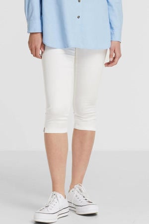 slim fit capri jeans wit