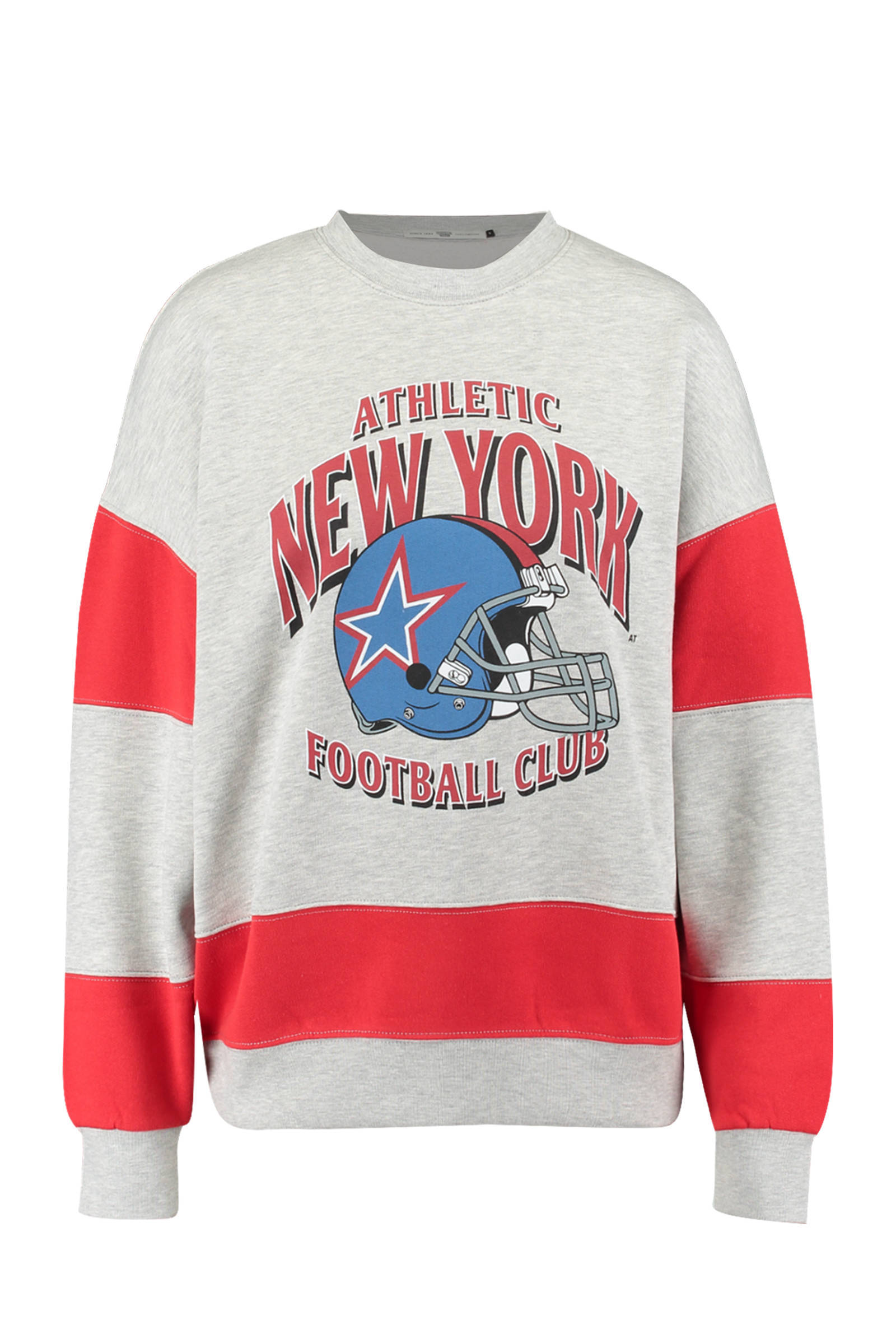 America Today sweater met printopdruk lichtgrijs/rood online kopen