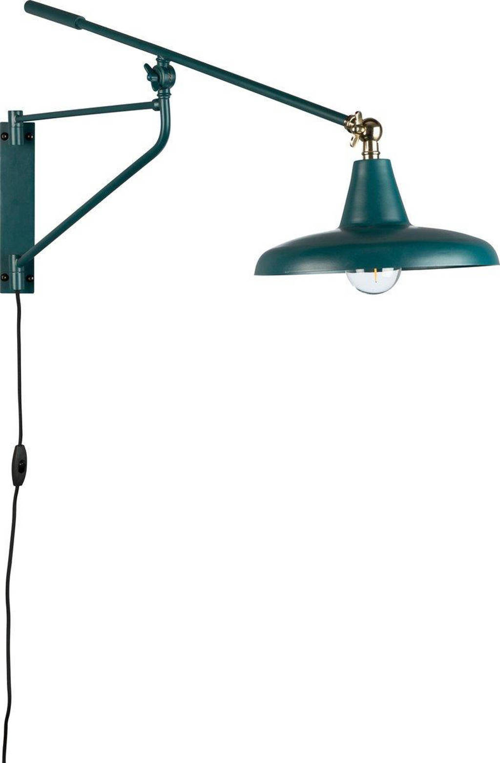 Dutchbone wandlamp Hector, Groen, goud