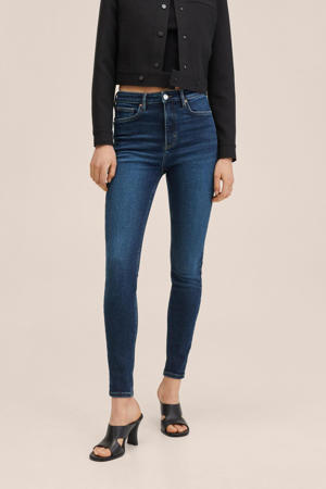 high waist skinny jeans donkerblauw