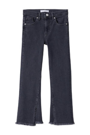 cropped flared jeans donkergrijs