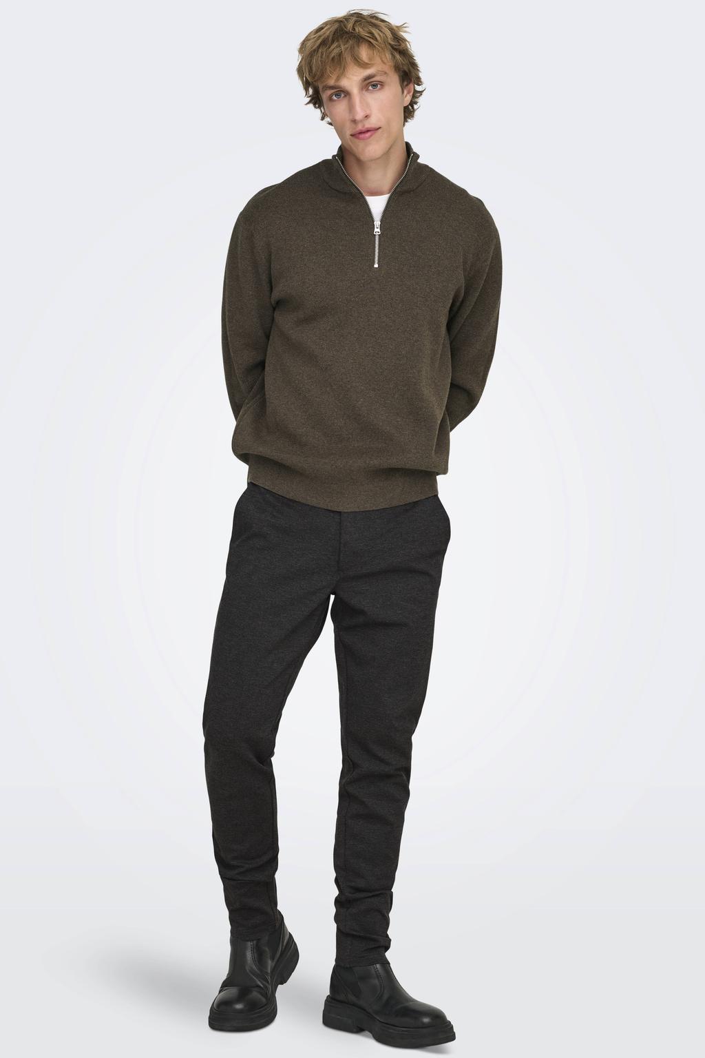 ONLY & SONS slim fit chino ONSMARK antraciet