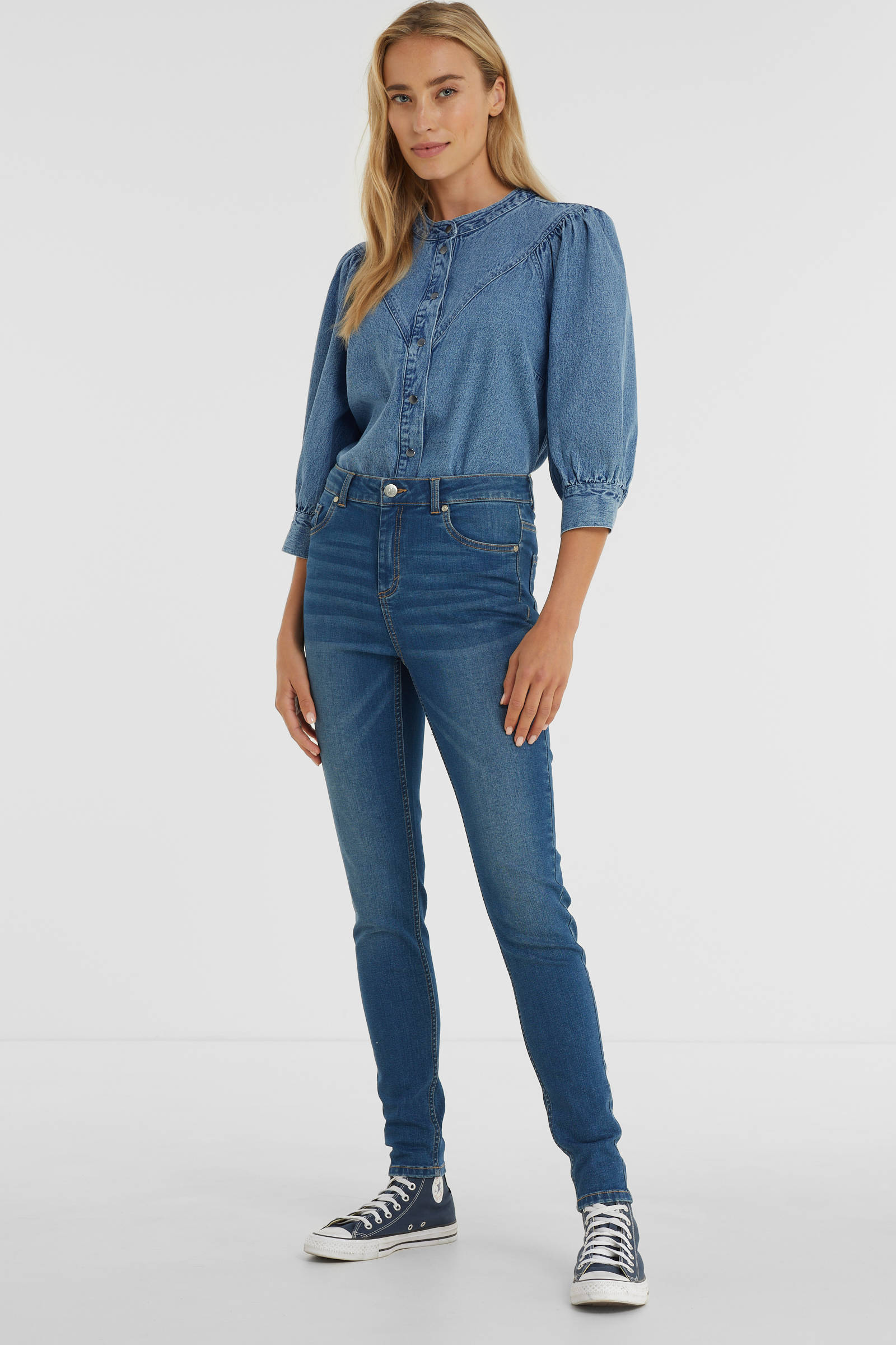 Mode Spijkerbroeken Skinny jeans Julie Skinny jeans blauw glitter-achtig 