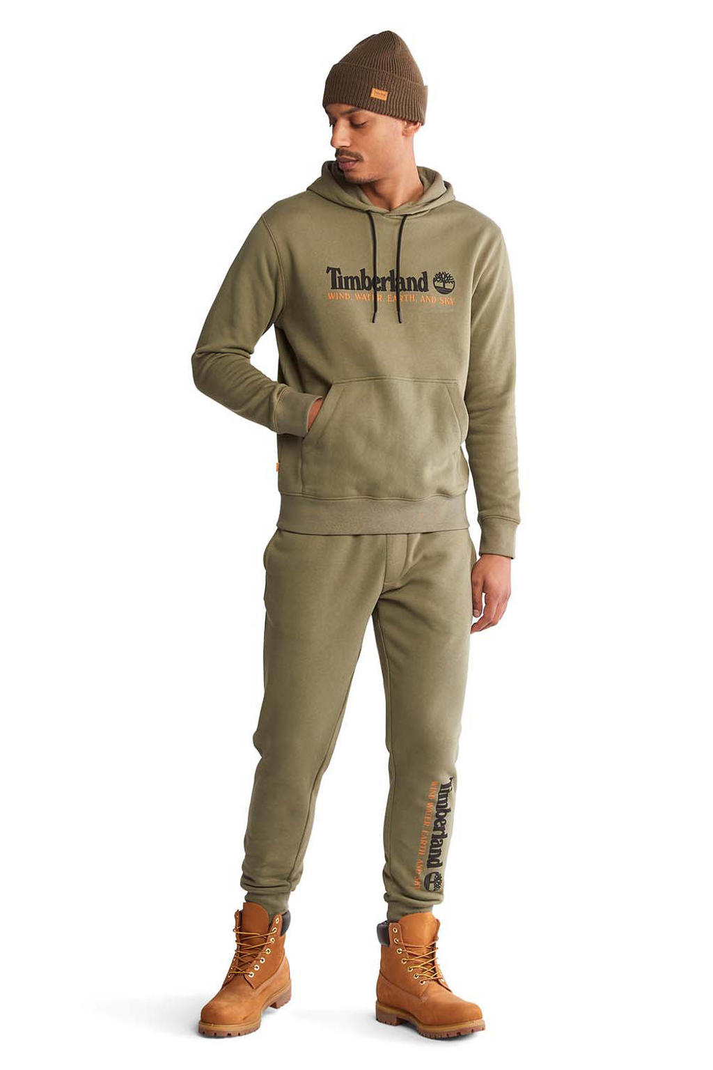 Timberland hoodie met logo groen