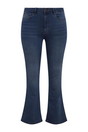 high waist bootcut jeans dark denim