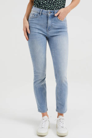 cropped high waist slim fit jeans dirty denim