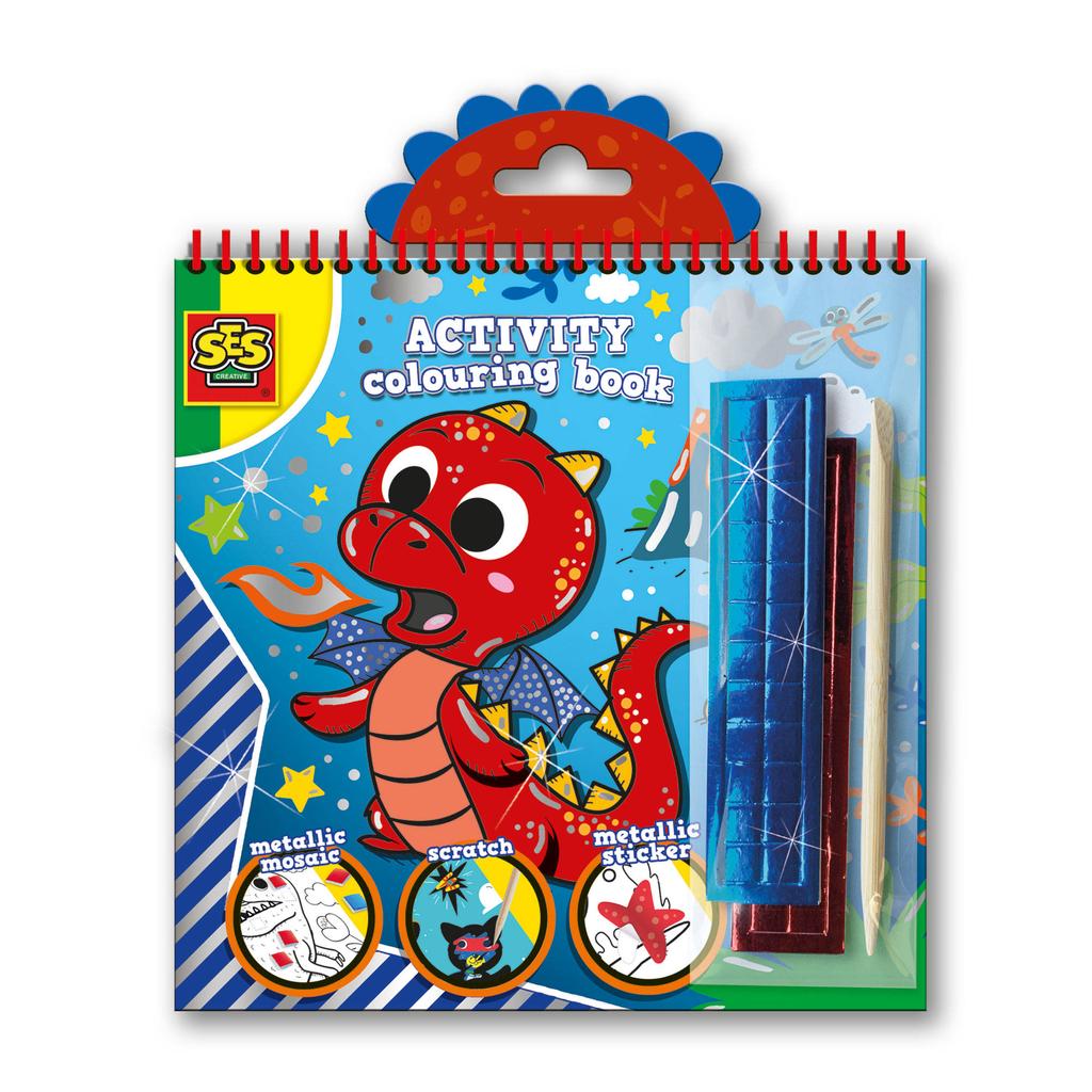 SES Doe kleurboek metallic 3 in 1