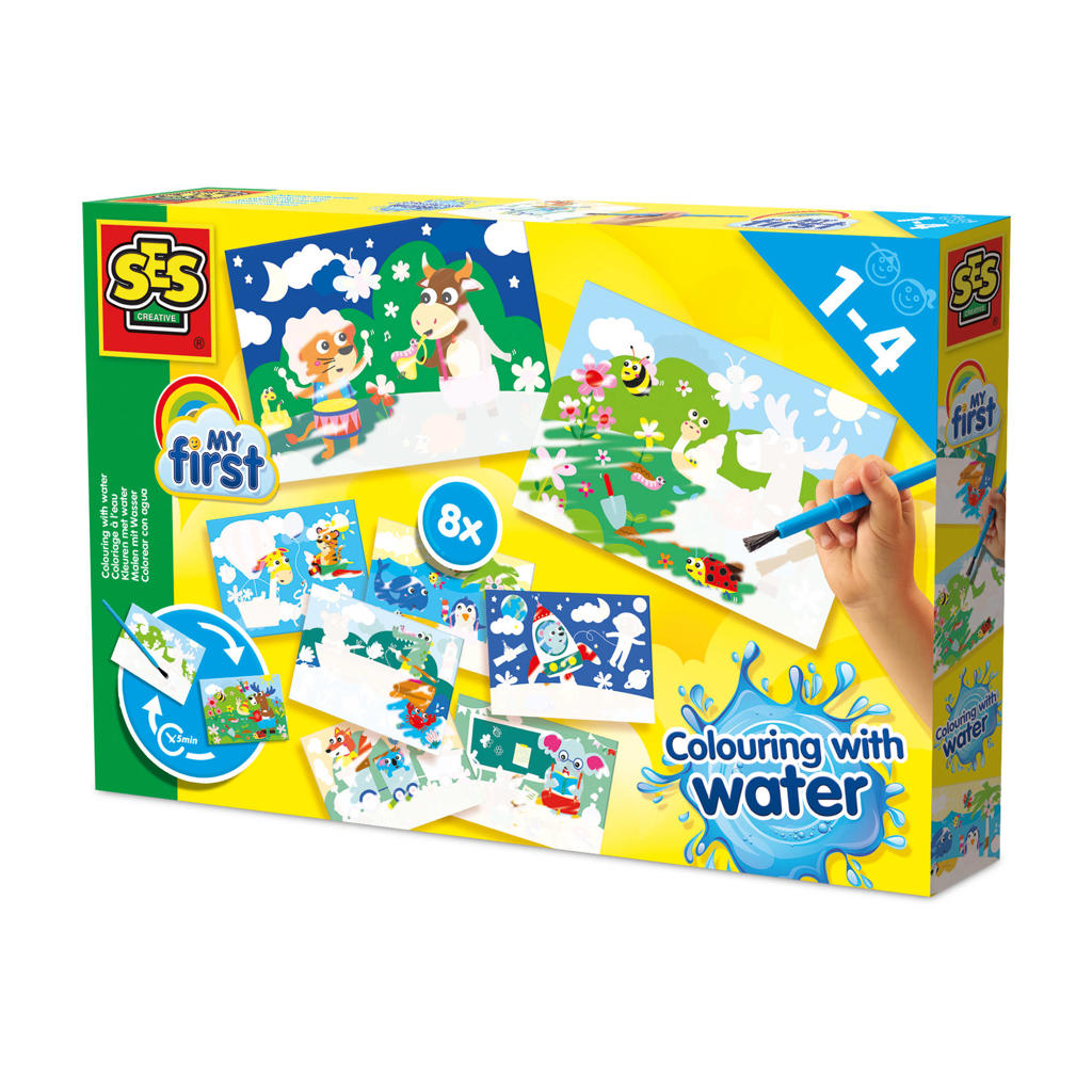 SES Kleuren met water - Verborgen dieren megaset