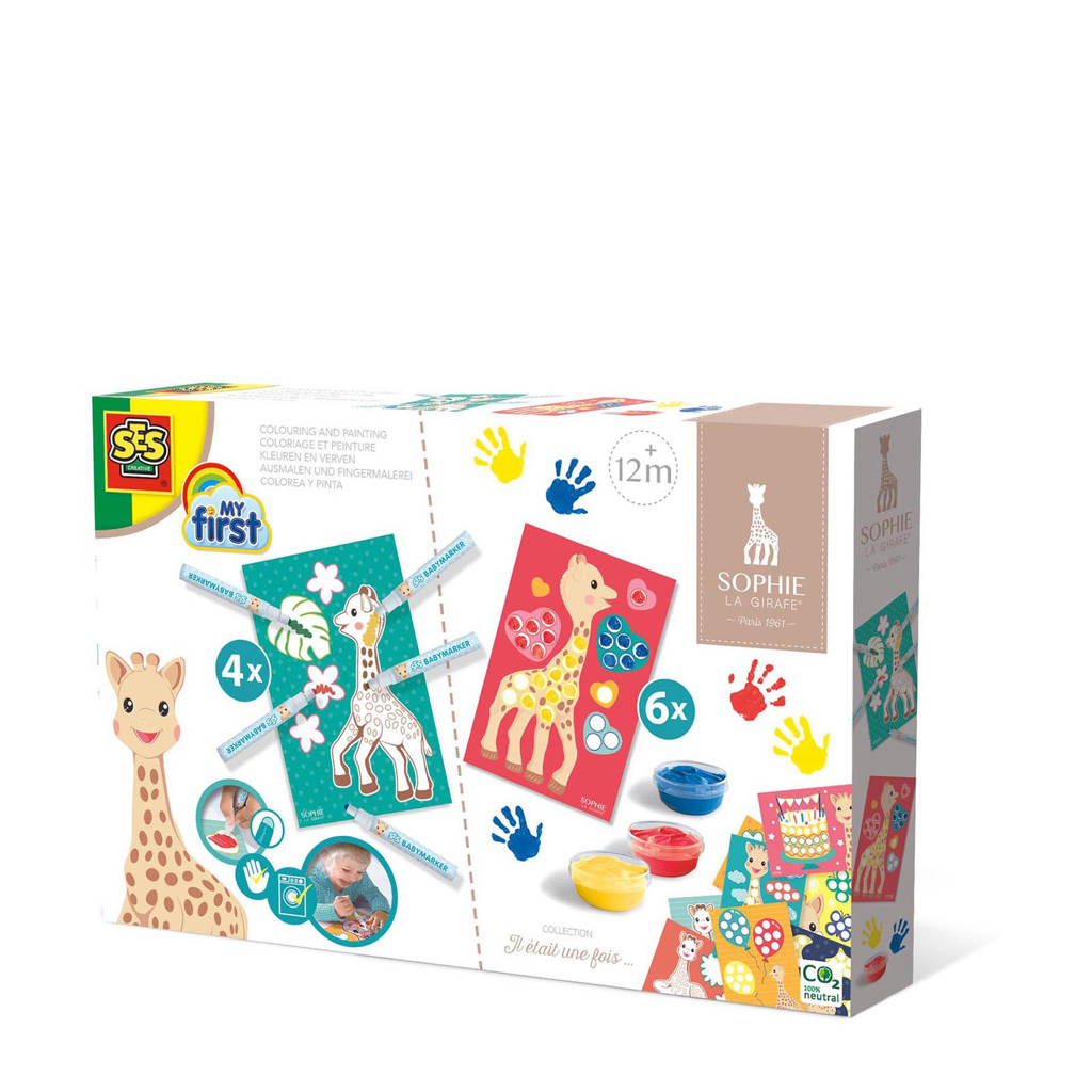 SES Sophie la girafe kleuren en verven