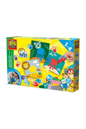 My first - Vingerverf handafdruk dieren