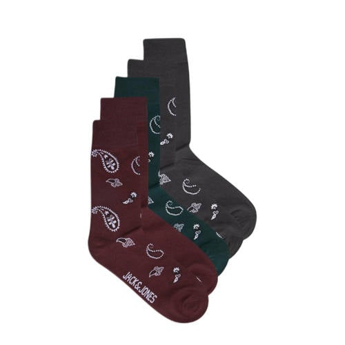 JACK & JONES sokken JACPAISLEY met paisleyprint - set van 5 multi