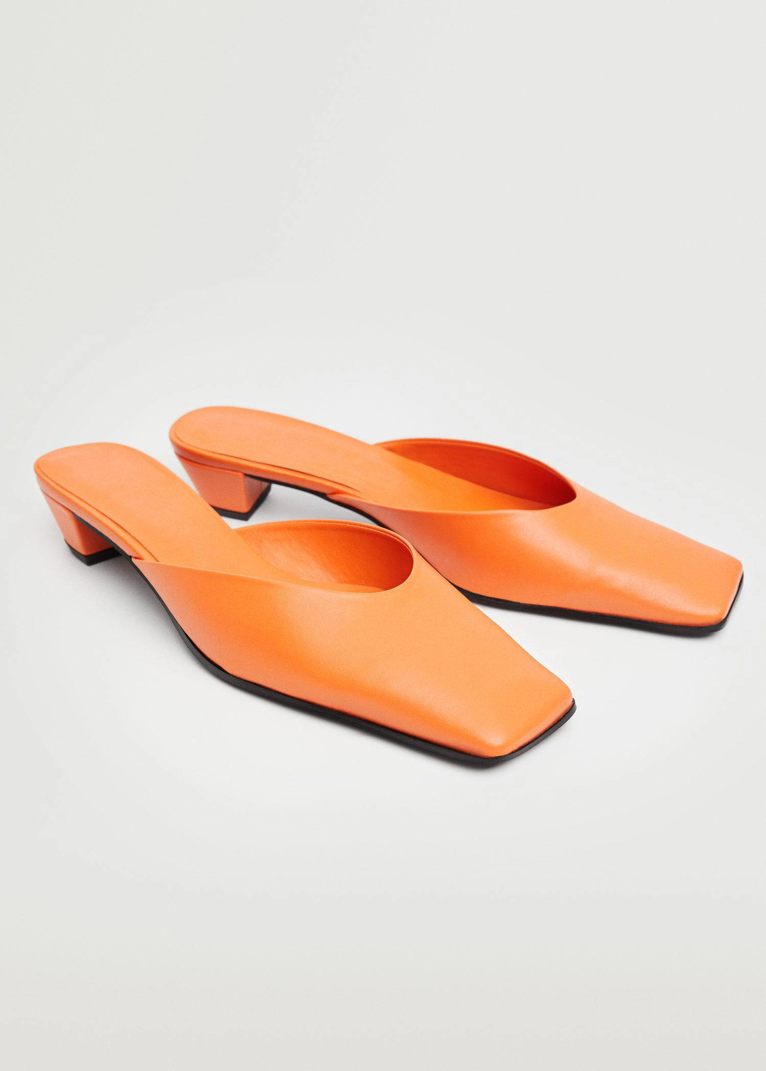 Mango leren muiltjes oranje | wehkamp