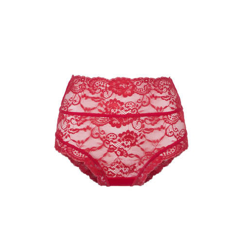LingaDore kanten maxislip Daily met veterdetail rood afbeelding