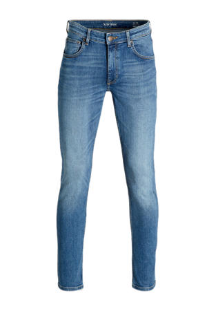 tapered fit jeans blauw