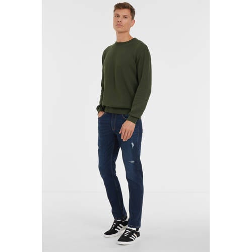 anytime Athletic fit jeans donkerblauw afbeelding