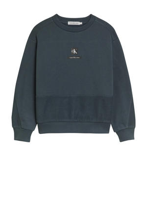sweater met logo petrol