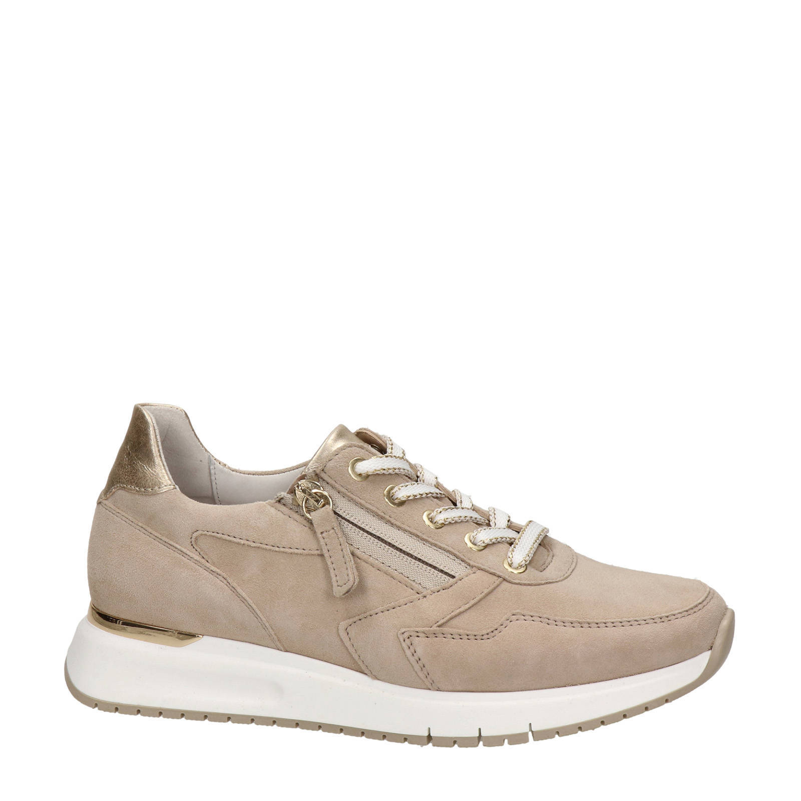 Gabor comfort suède sneakers beige | wehkamp