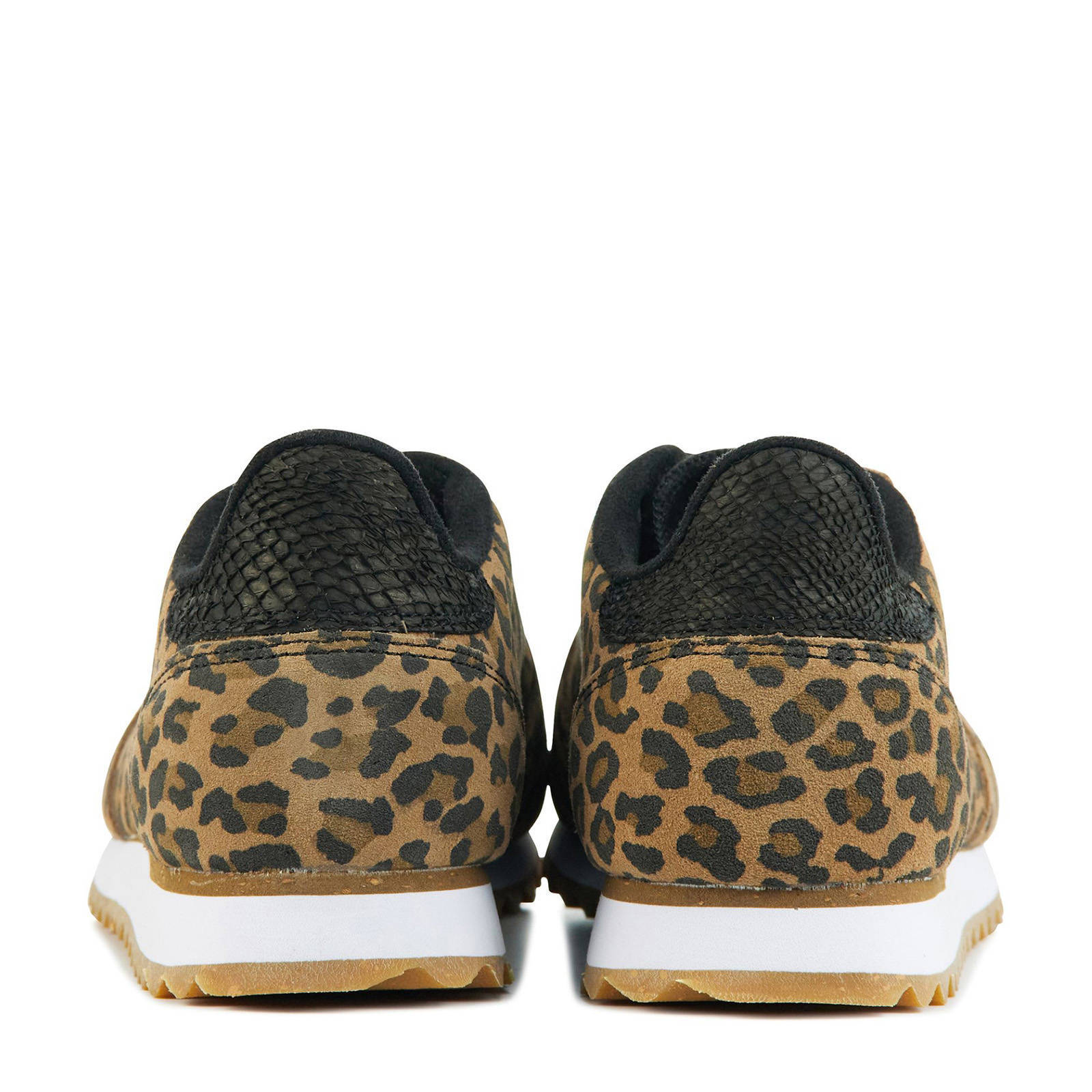 Woden Ydun suède sneakers met panterprint bruin | wehkamp
