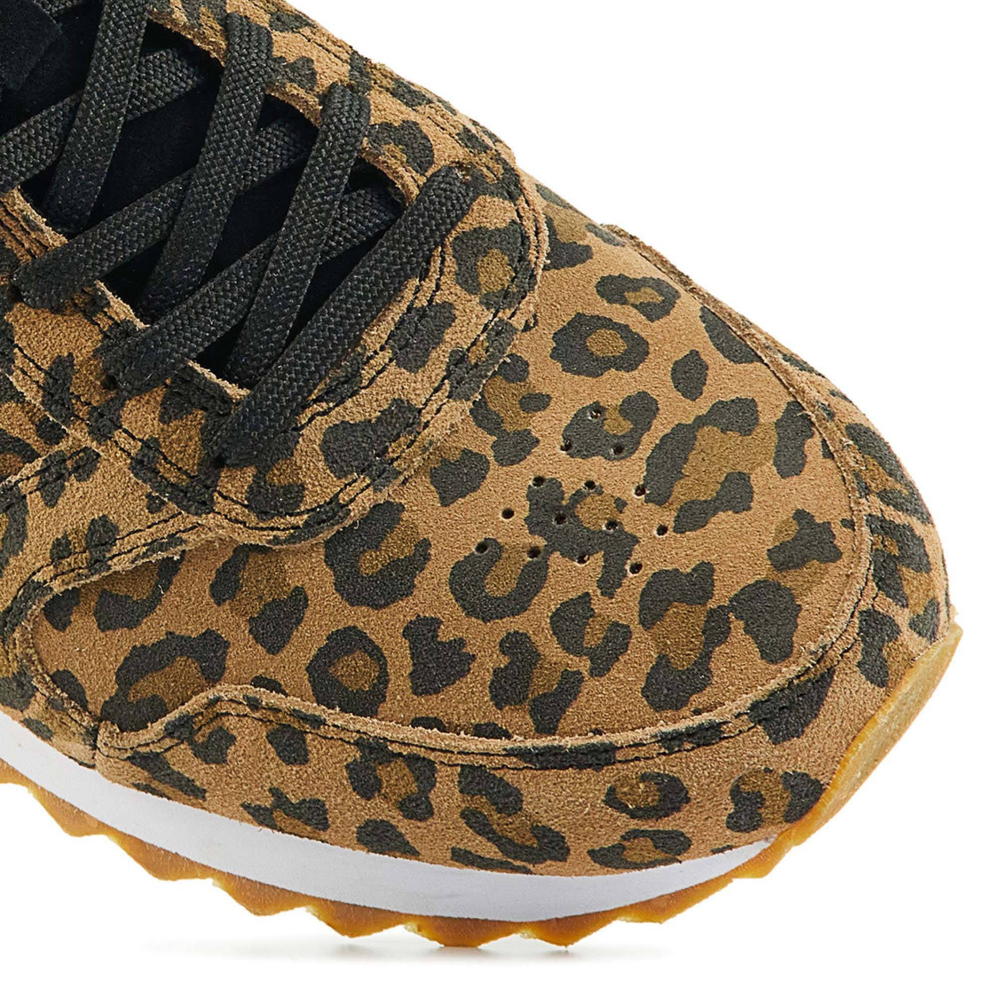 Woden Ydun suède sneakers met panterprint bruin | wehkamp