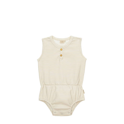 Little Indians romper met streepdessin beige wit