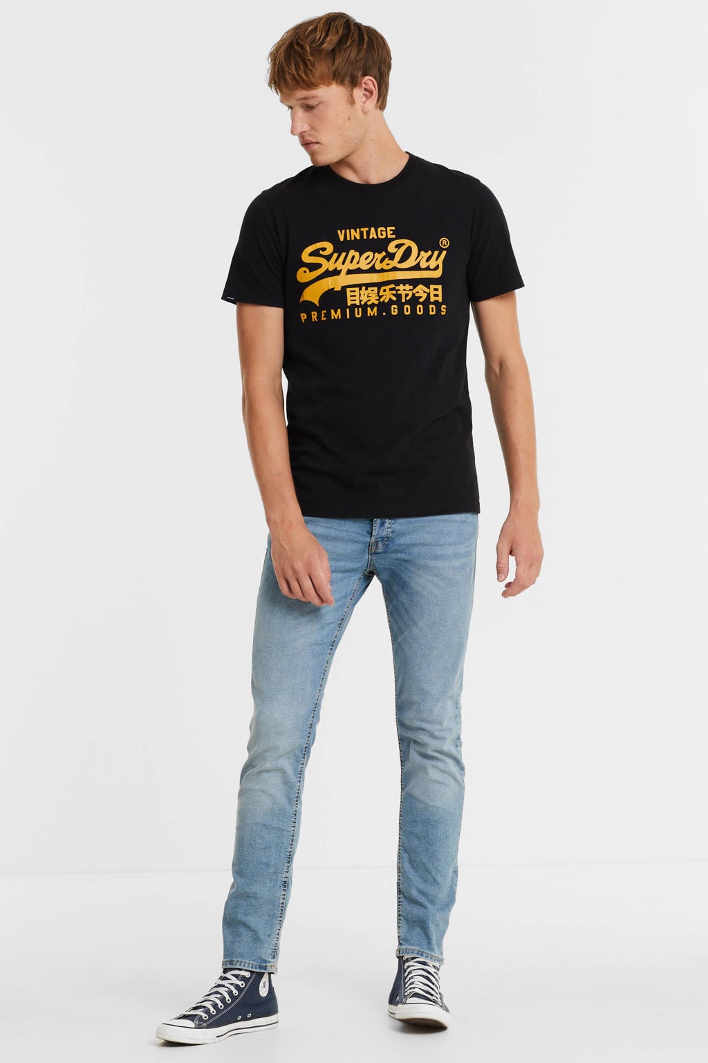 JACK & JONES JEANS INTELLIGENCE slim fit jeans JJIGLENN JJORIGINAL blue denim