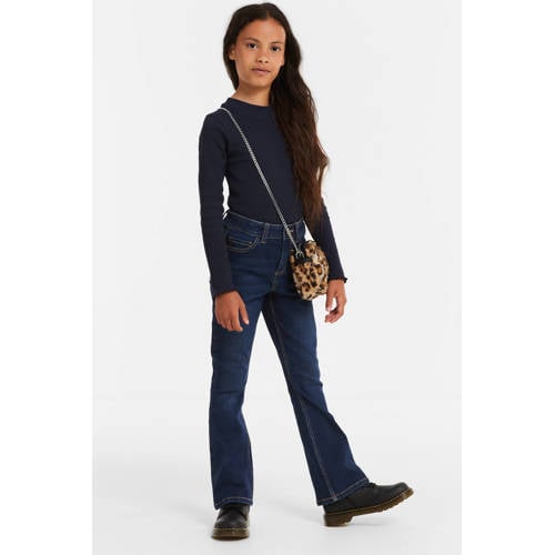 anytime flared jeans donkerblauw