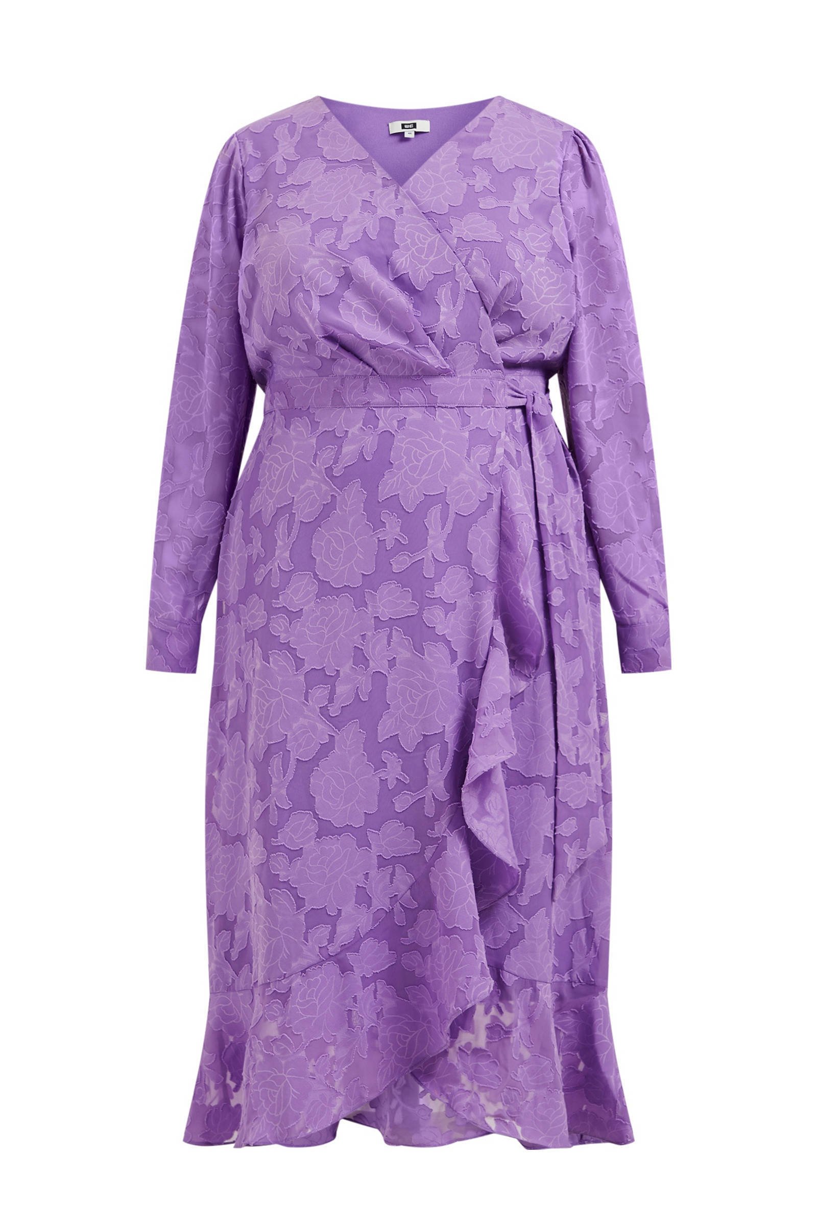 Mode Jurken Volante jurken More & More Volante jurk lila wetlook 