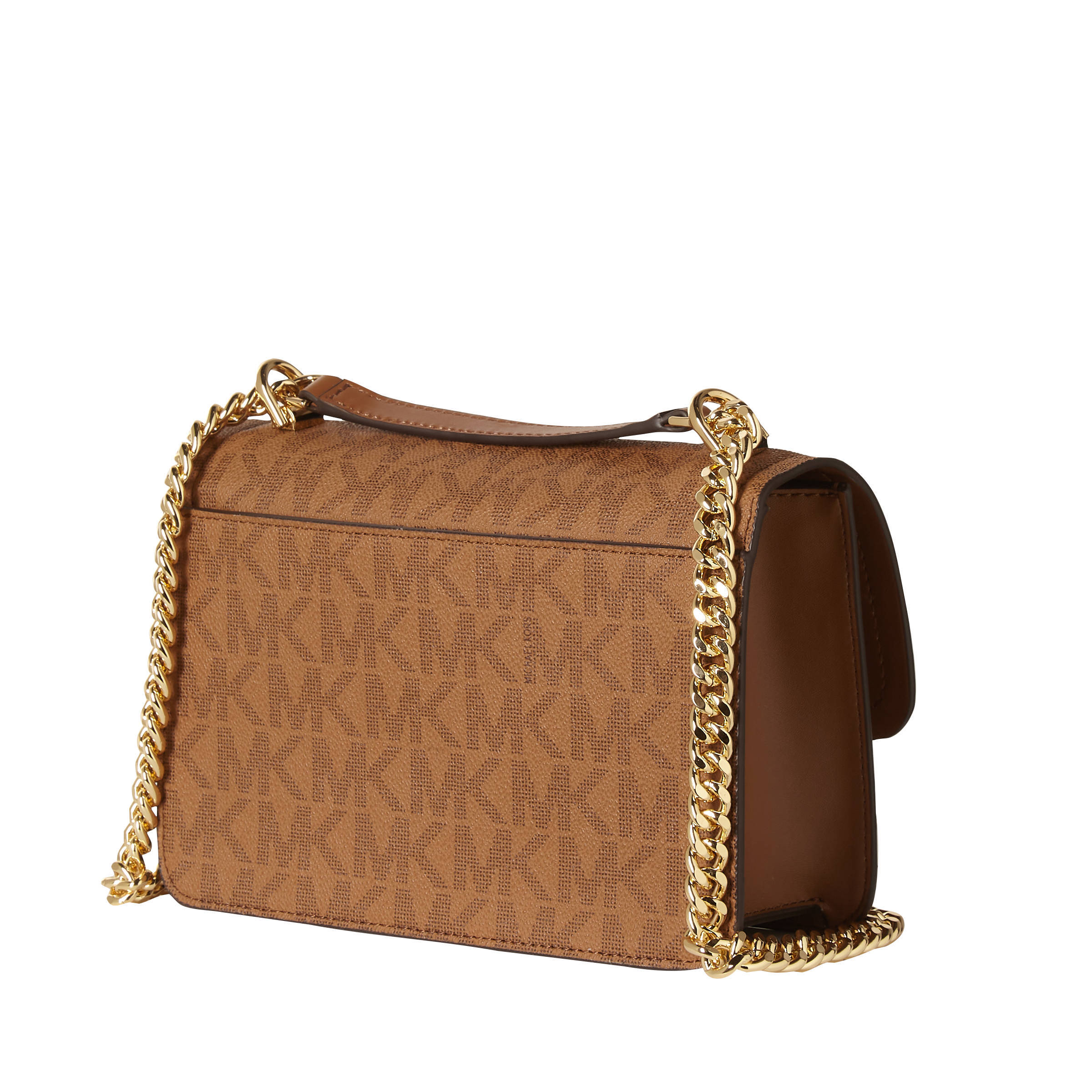 Michael Kors crossbody tas Heather L met logoprint cognac wehkamp