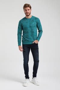 GABBIANO sweater met all over print green lake