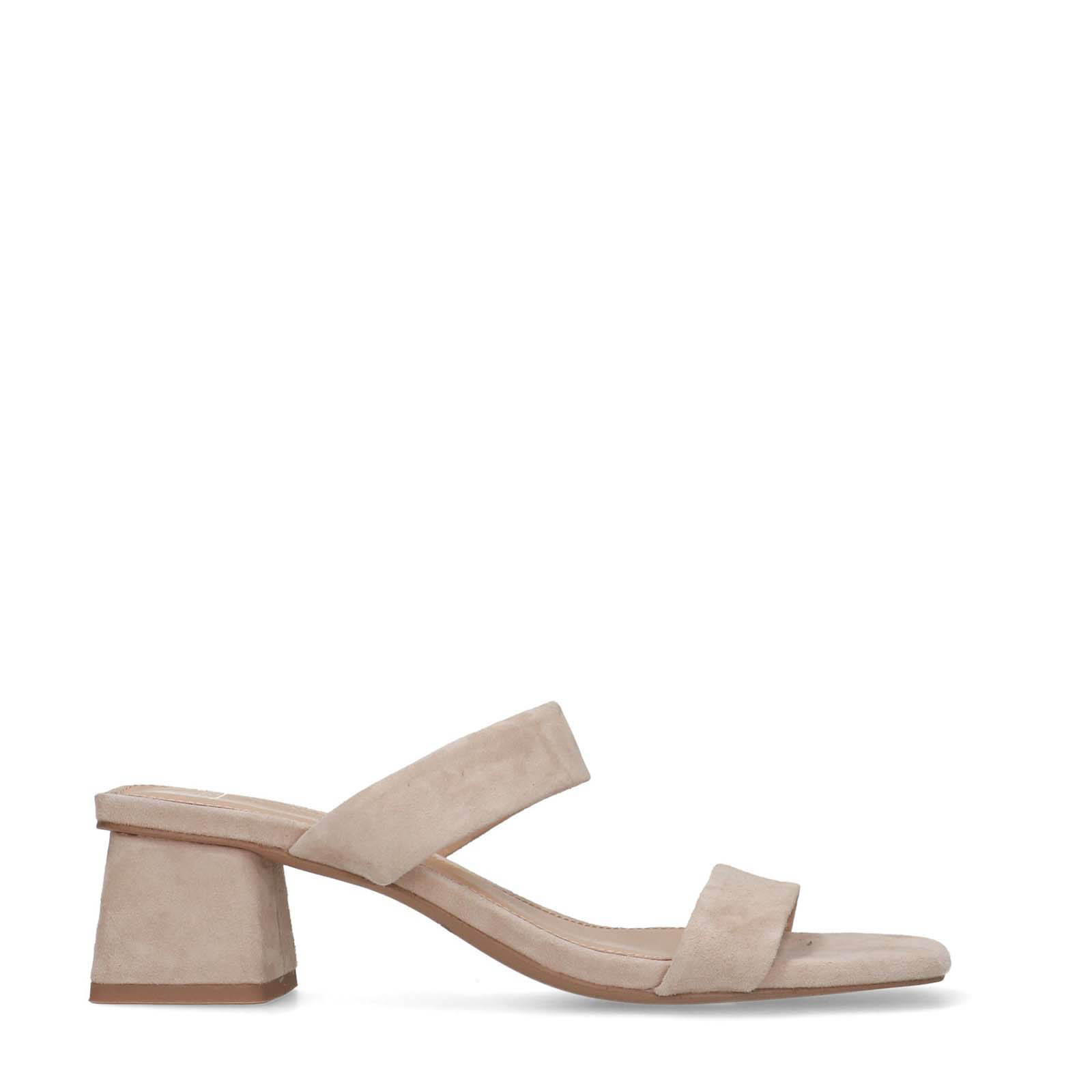 Manfield suède muiltjes beige | wehkamp
