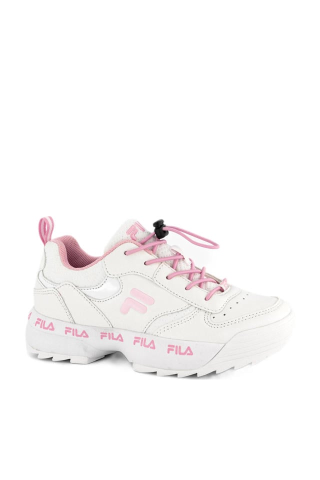 Permanent Voor u steenkool Fila chunky sneakers wit/roze | wehkamp