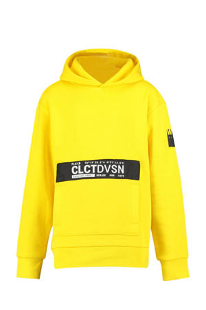 hoodie Storm met printopdruk geel