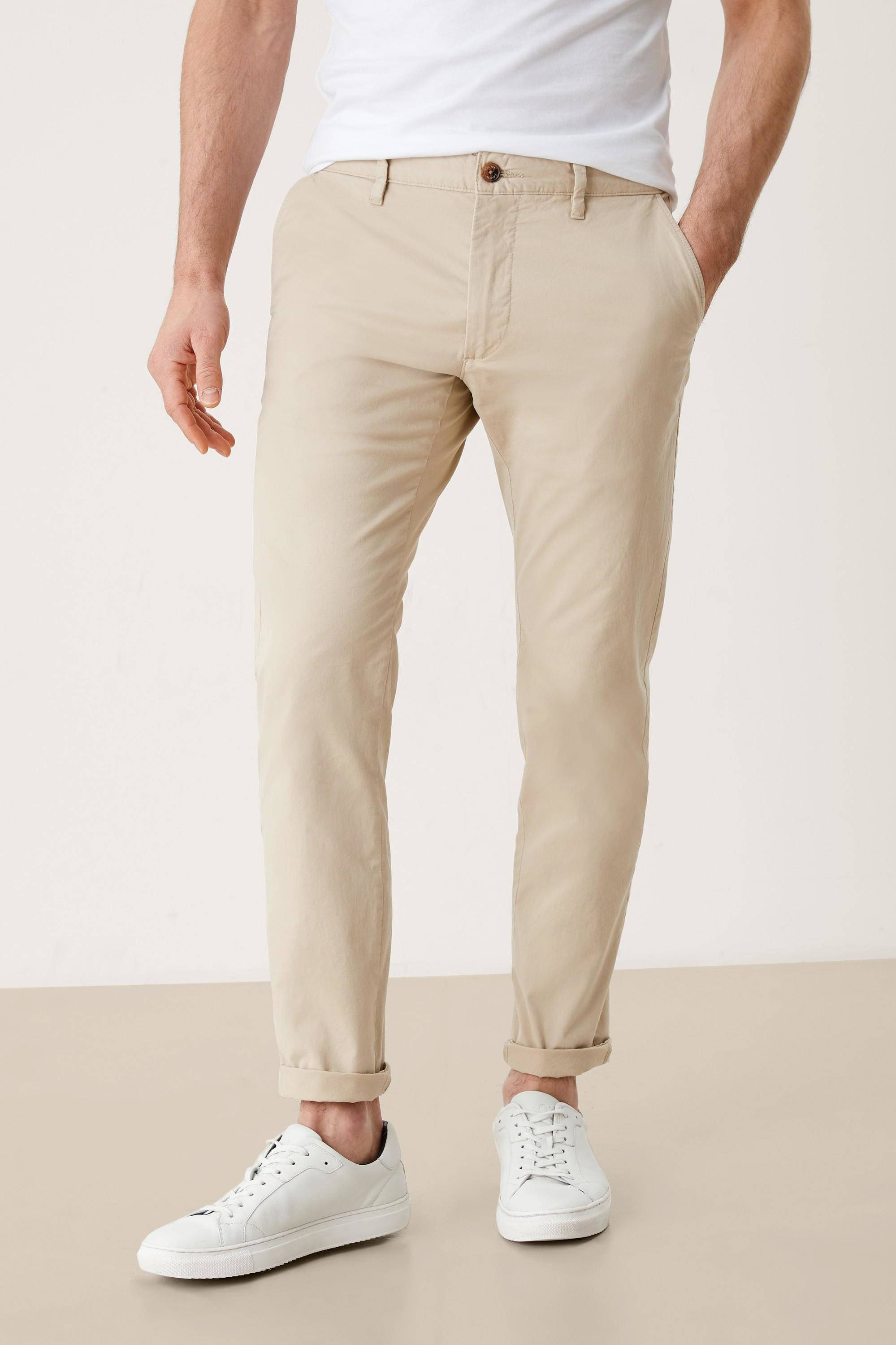 s.Oliver slim fit broek beige | wehkamp