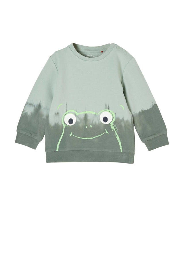 verzoek Wolk jas s.Oliver baby sweater met printopdruk groen | wehkamp