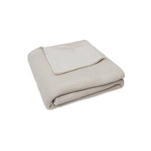 baby ledikantdeken Basic Knit 100x150cm Nougat/Fleece