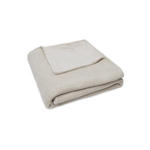 baby ledikantdeken Basic Knit 100x150cm Nougat/Fleece