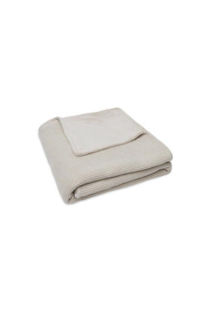 baby ledikantdeken Basic Knit 100x150cm Nougat/Fleece