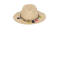 Sarlini zonnehoed met franjes beige