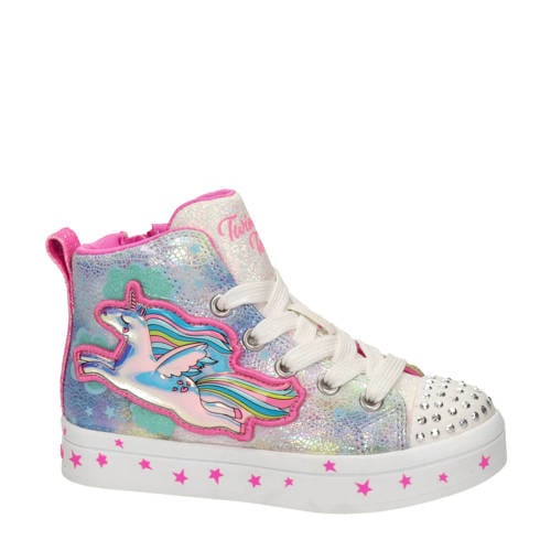 Skechers Twinkle Toes hoge sneakers met lichtjes roze/multi