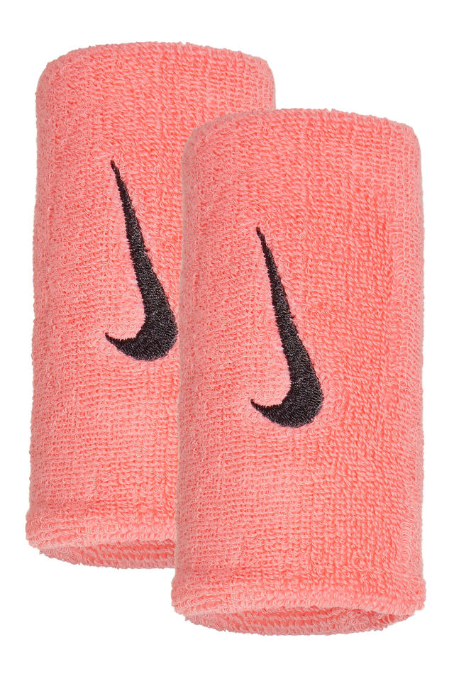 Vegen kosten Geweldig Nike polsband Swoosh Doublewide roze/zwart (set van 2) | wehkamp