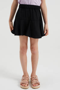 Zwarte meisjes WE Fashion rok gemaakt van polyester en met elastische tailleband