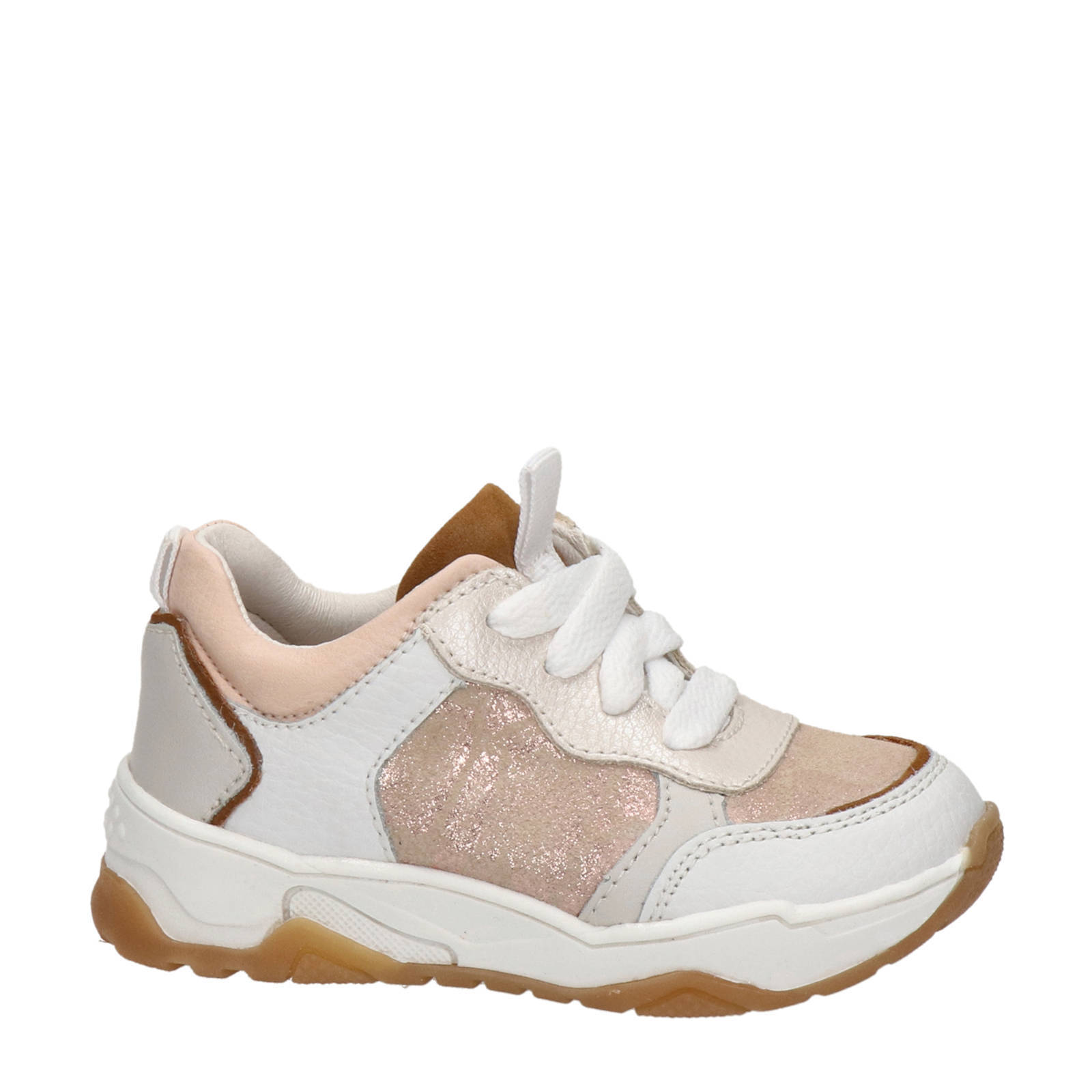 Nelson Kids leren sneakers lichtroze | wehkamp
