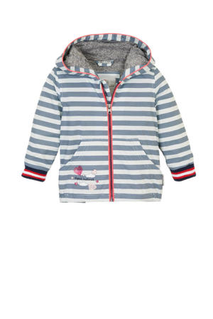 kids outdoor jas wit/lichtblauw/rood