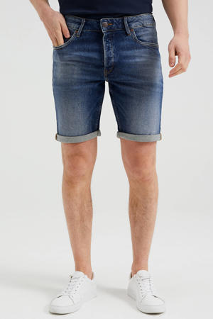 straight fit jeans short mid blue