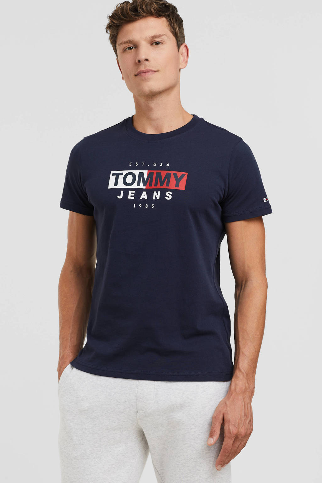 Tommy Jeans T-shirt van biologisch katoen twilight navy