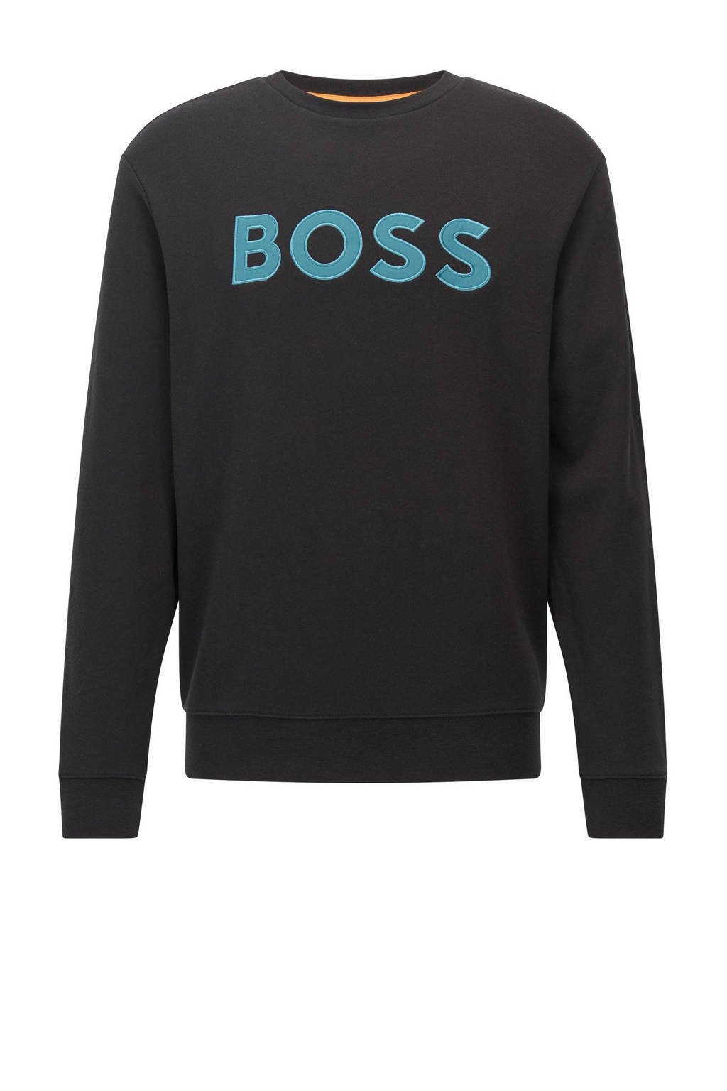 BOSS Casual sweater Wecirclogo  met logo black