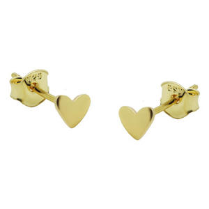 gold plated oorbellen Heart Symbol