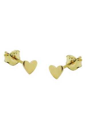 gold plated oorbellen Heart Symbol