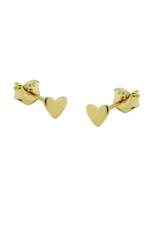 gold plated oorbellen Heart Symbol