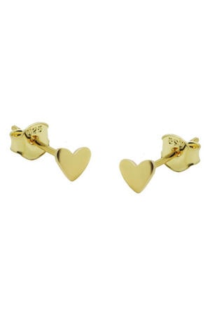 gold plated oorbellen Heart Symbol